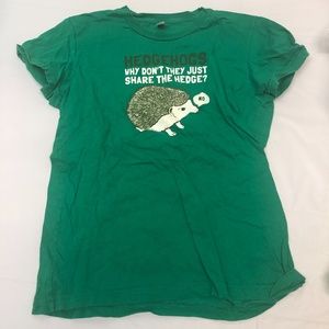 Hedgehog T Shirt Female Women's Size XL but fits like a Large